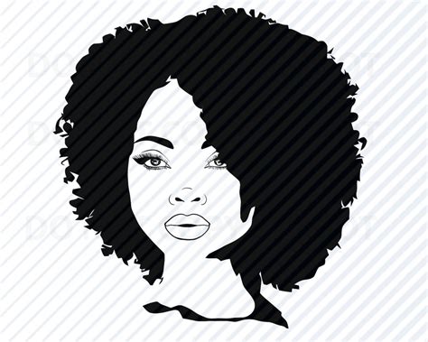 Download Free Black Woman SVG African American Woman Black Girl Afro Silhouette